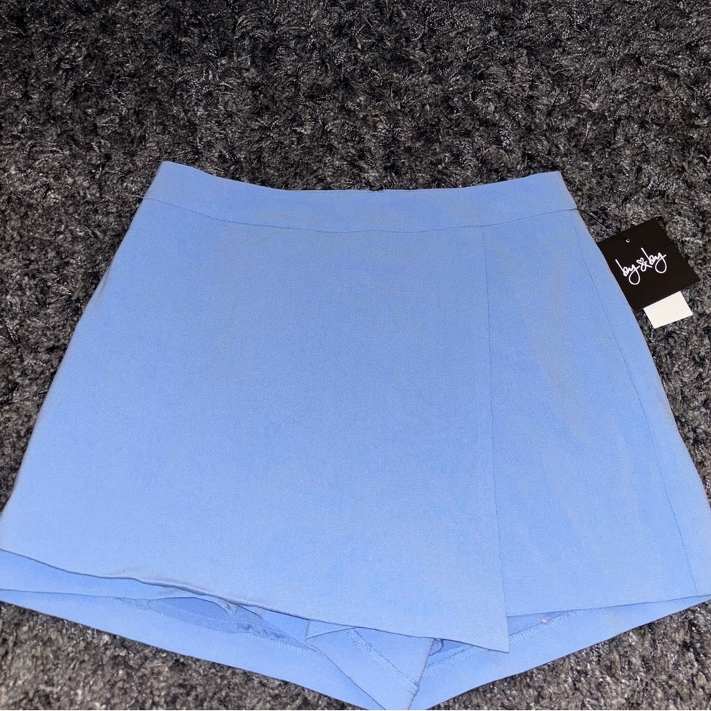 by & by Sky Blue Mini Skirt